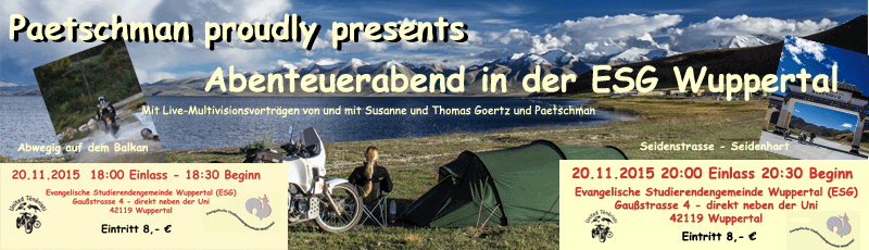 20. November 2015 Der Abenteuerabend mit den united Teneristi Latus und Paetschman sowie Susanne und Thomas Goertz